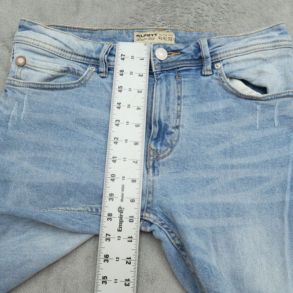 Alcott Jeans Mens Size 32x30 Blue Slim Fit Flex Denim Pants Distressed Fading - Picture 16 of 16